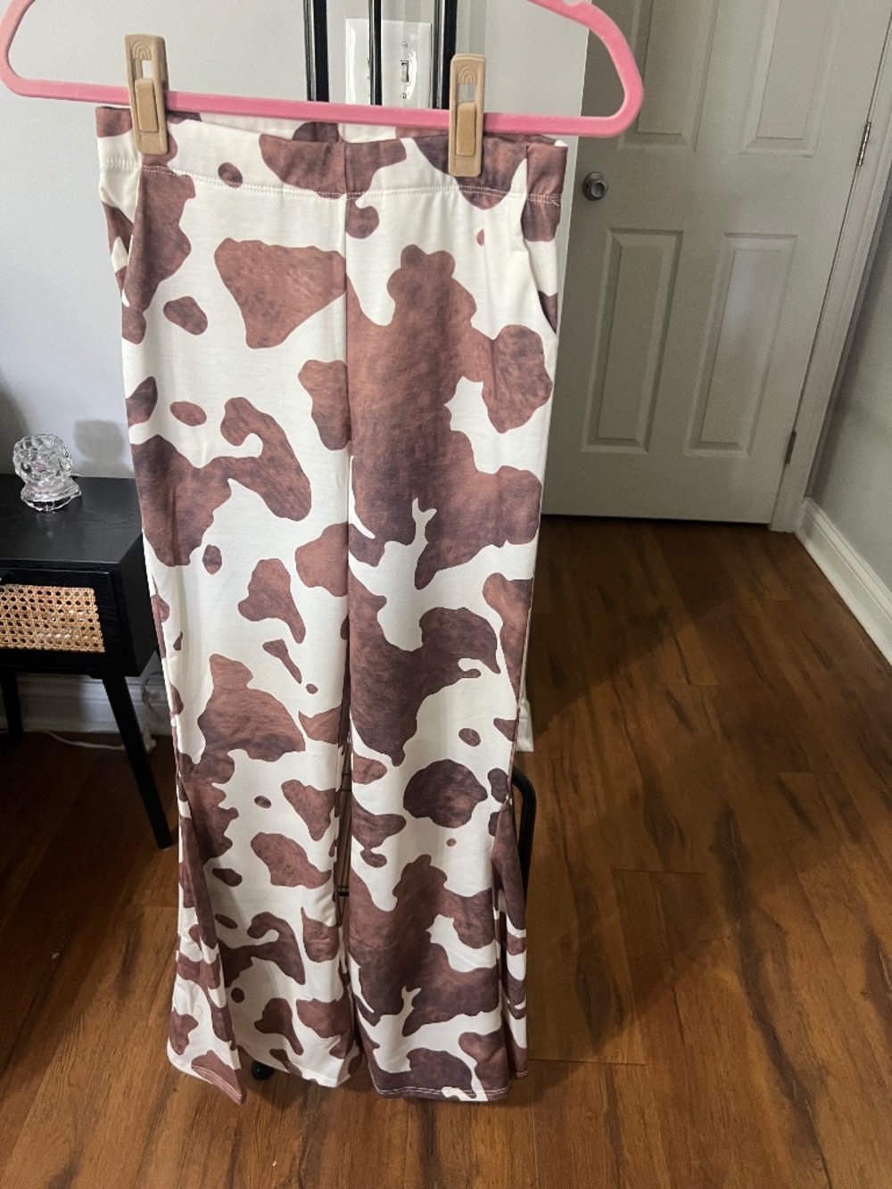 Jade by Jane Cow Print Flared Pants